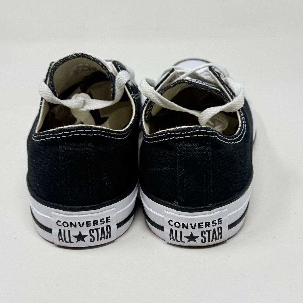 Converse All Star Sneakers Womens 7 Black Canvas Low Top Preppy Grunge Shoes - Picture 10 of 16
